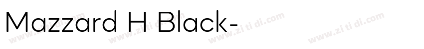 Mazzard H Black字体转换
